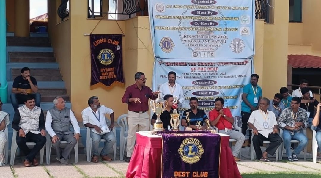 VI National T20 Cricket Championship of the Deaf, in Mysore 18th to 24th September 2022.